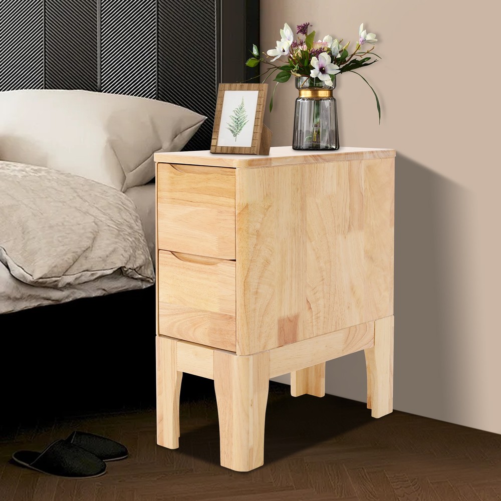 Wood Bedside Table, Sofa Side Table, Bedside Table with Drawers Bedside Table