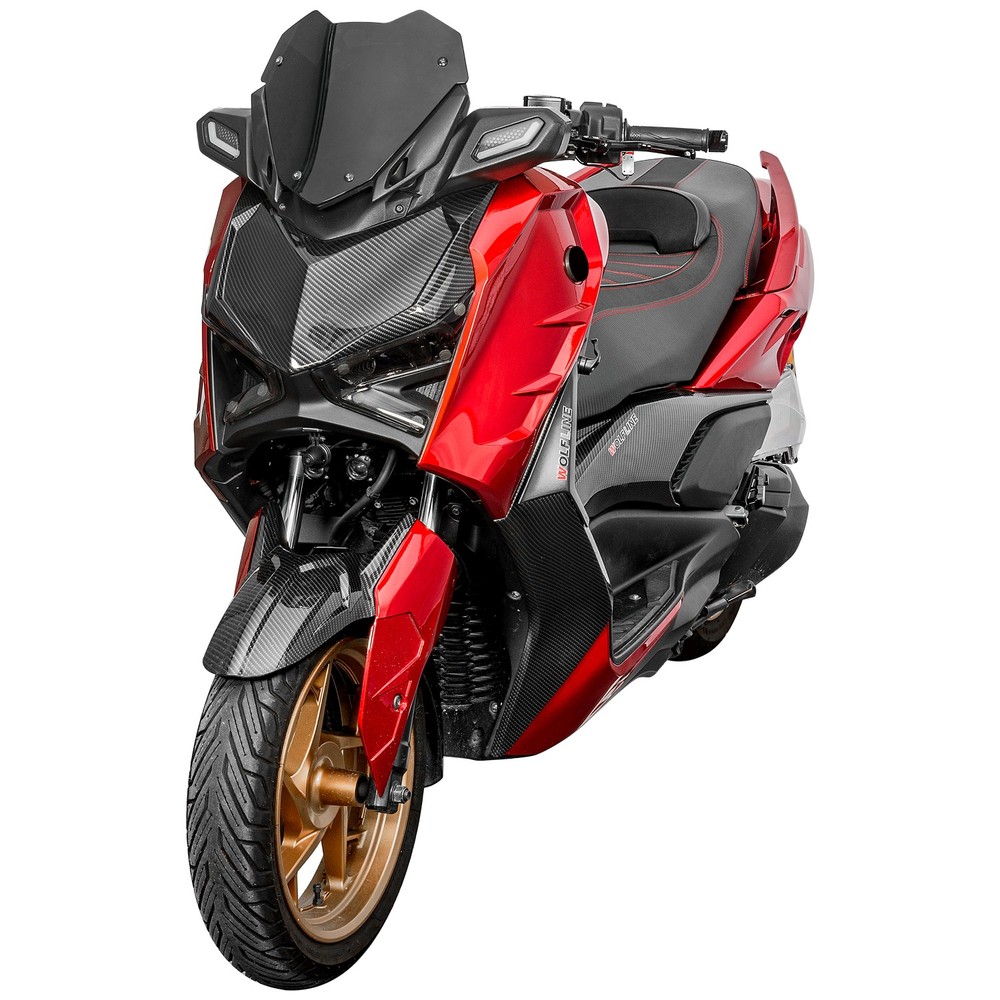 WOLFLINE Windshield for Yamaha XMAX 300 2023-2024 Black Front Windscreen