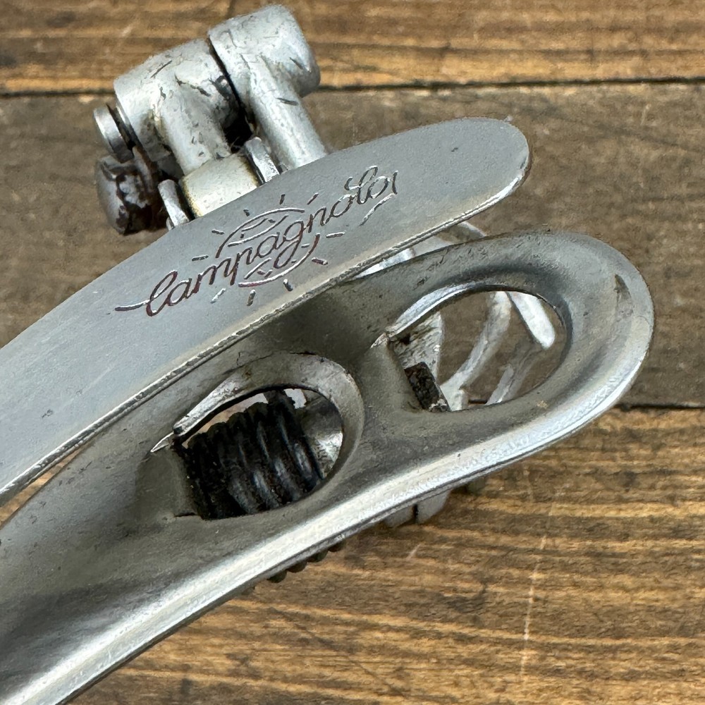 Vintage Campagnolo Record Front Derailleur Bottom Pull Flat Cut Out Clamp C2