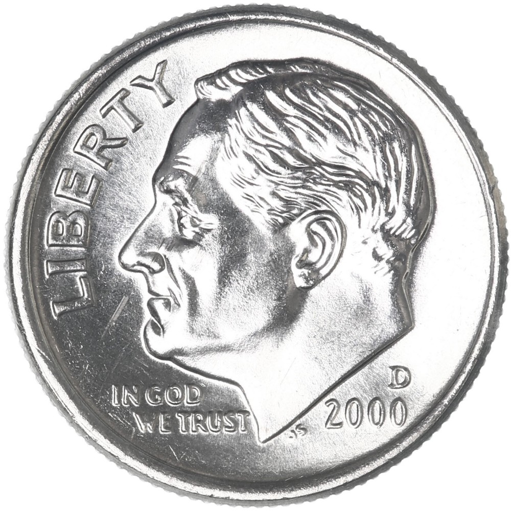 2000 D Roosevelt Dime BU US Coin