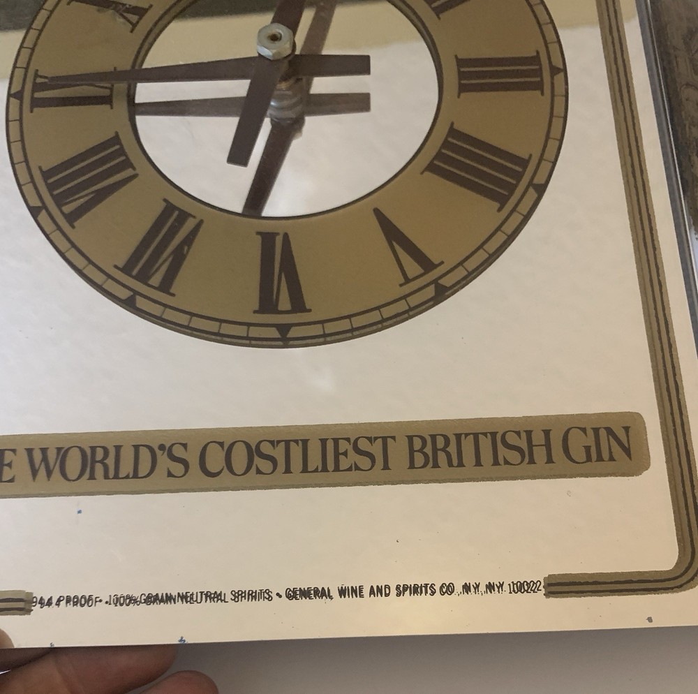 Boodles British Gin, Mirror Clock, Vintage