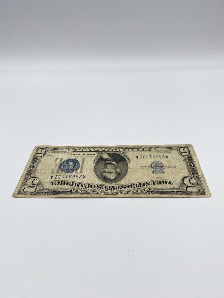 1934 A 5 Five Dollar Silver Certificate Blue Seal Note Banknote