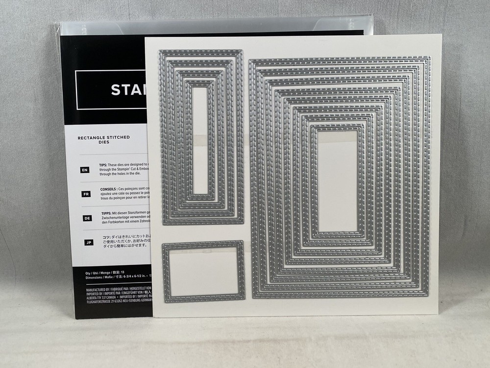 RECTANGLE STITCHED Dies Stampin Up Layering Nested A23