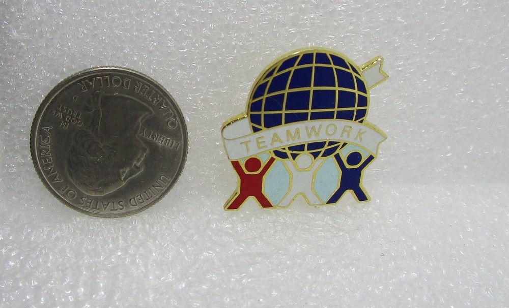 Teamwork - Holding Globe Pin