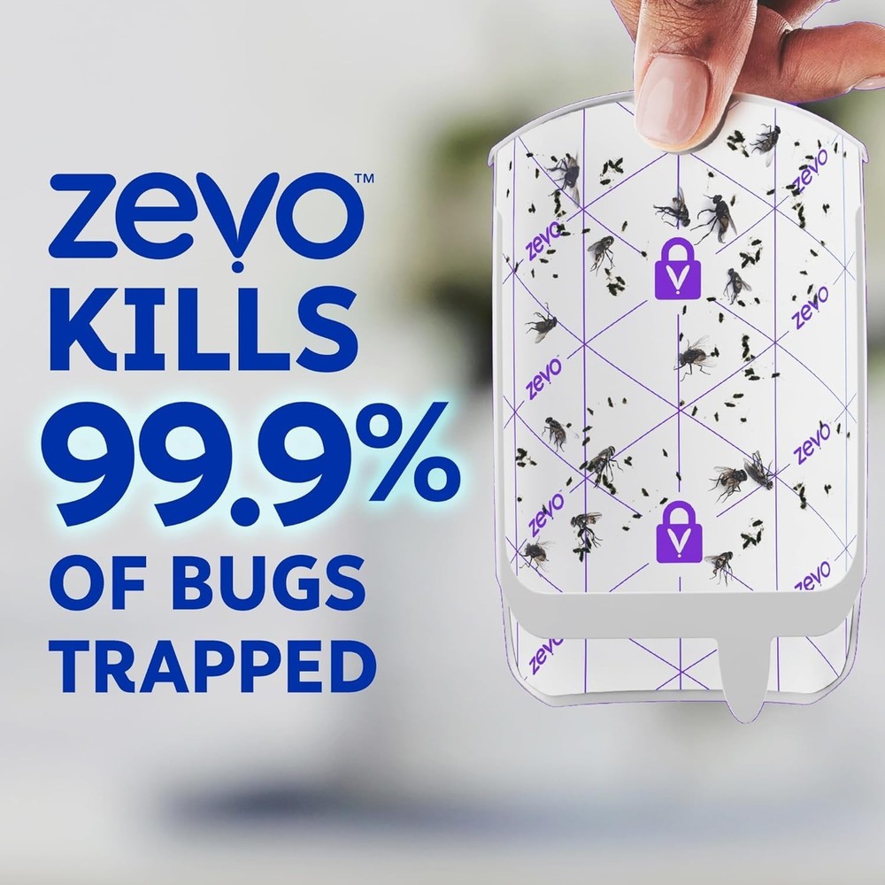 Zevo Flying Insect Indoor Fly Trap Full Size: Easy, Mess-Free Solution