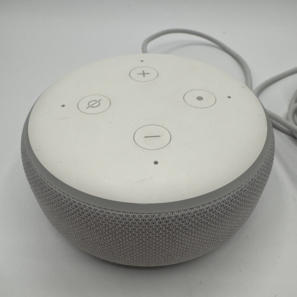 Amazon Echo Dot 3rd Gen Smart Speaker Glacier White D9N29T Tested Working