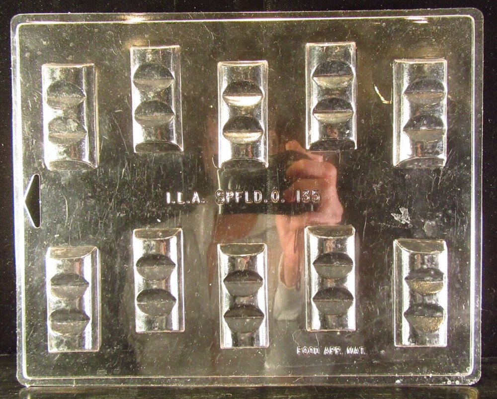 3 Plastic Chocolate Bar Candy Molds ILA, CK