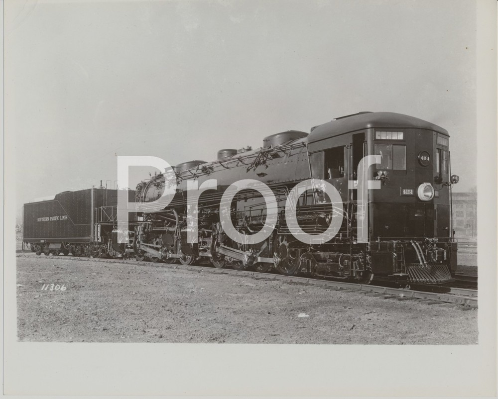 Southern Pacific Cab Forward #4151, two 8x10 prints