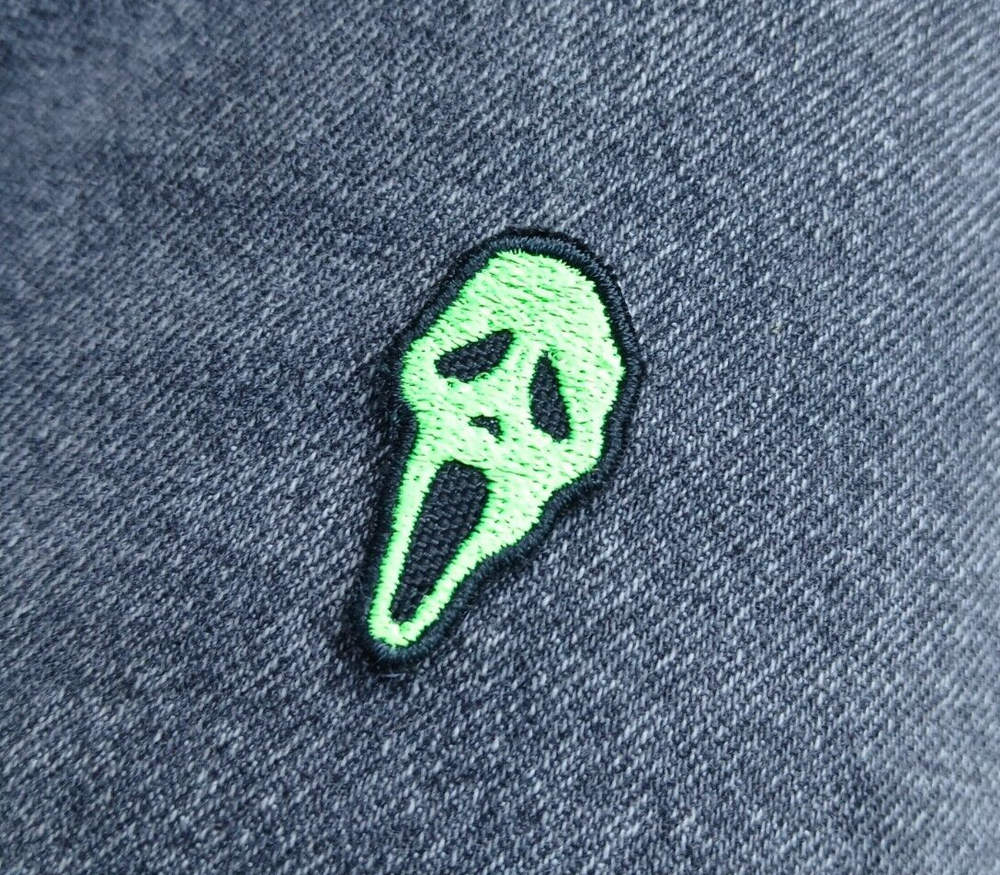 Scream MINI Patch Ghost Mask Face Embroidered Iron On Patch