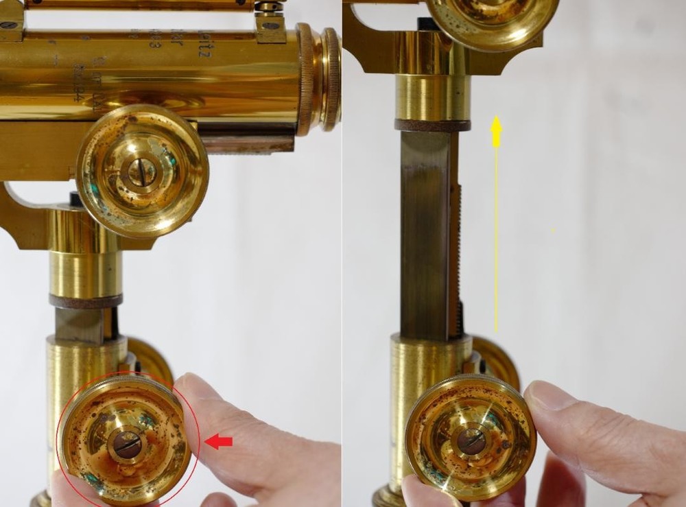 microscope antique Ernst Leitz vertical reading microscope