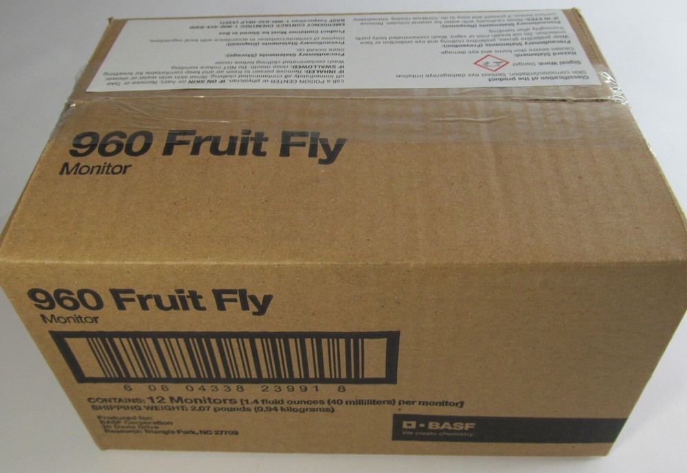 12-PACK BASF- VECTOR 960 FRUIT/ BAR FLY/ GNAT MONITORS/ TRAPS VINAGAR