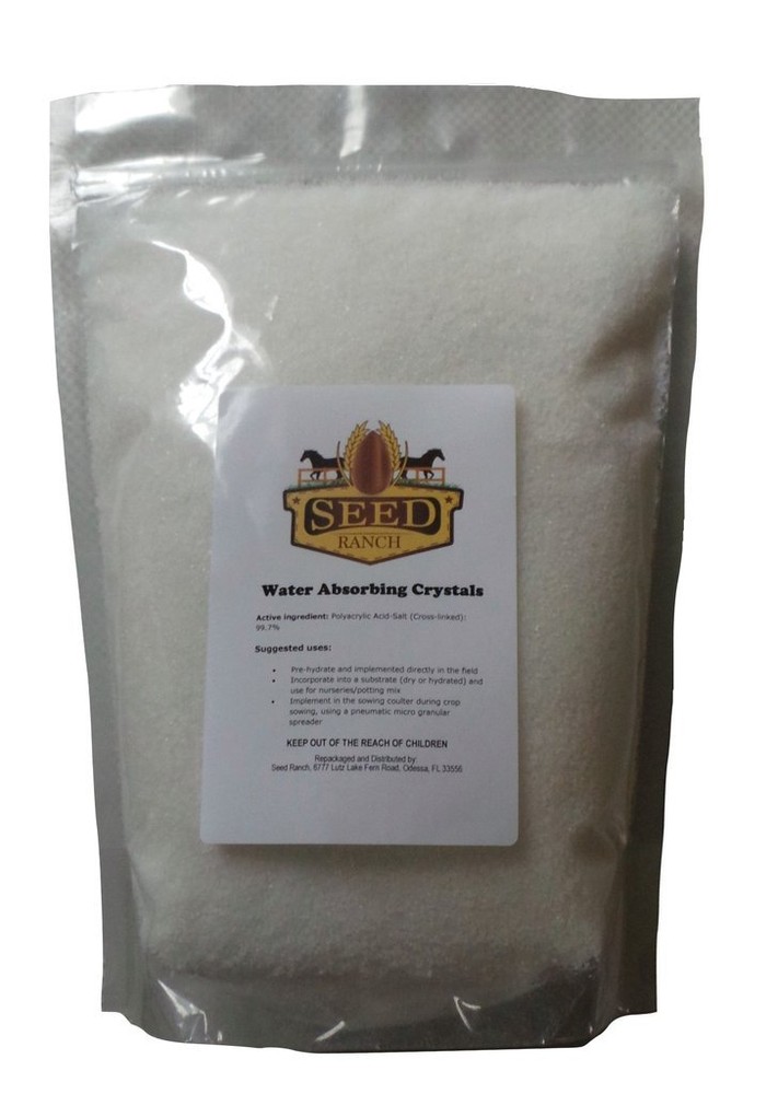 Soil Moist Water Absorbing Polymer Crystals - 8 oz