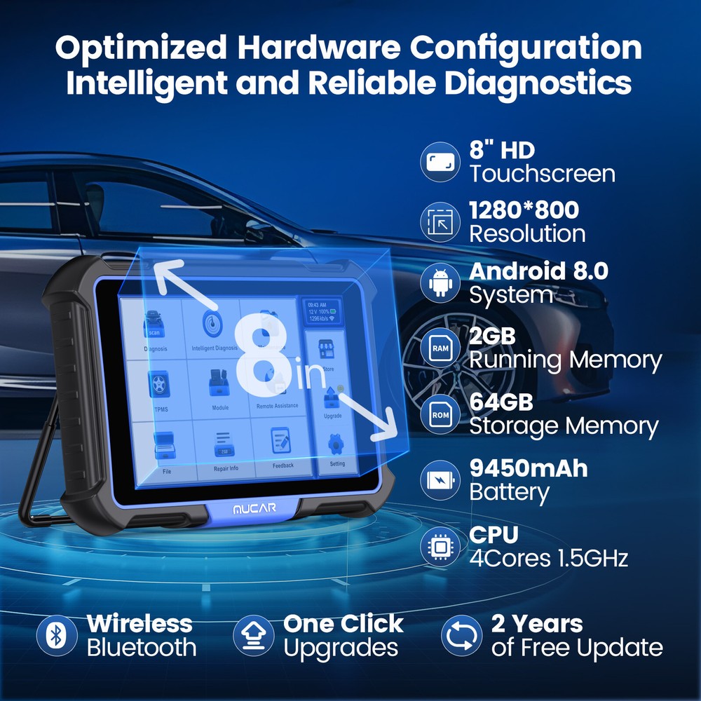 MUCAR VO8 OBD2 Scanner Key Coding All System Diagnostic Tool Bidirectional