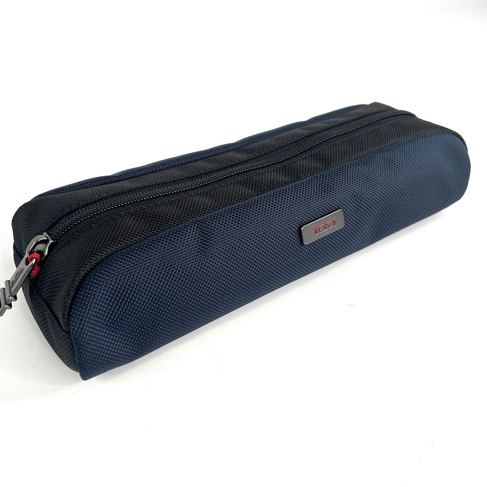 TUMI Accent Accessory Cord Pouch Navy Blue and Black