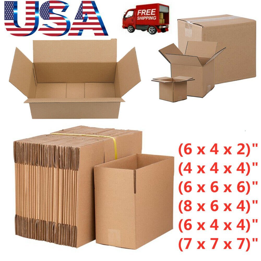 100Packs SHIPPING BOXES -Many Sizes Available - Packing Mailing Moving Storage
