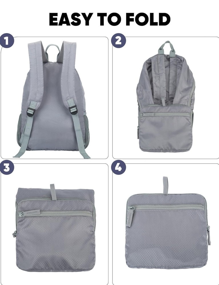 Durable Lightweight Packable Backpack Travel Daypack Every Day Use **NEW**