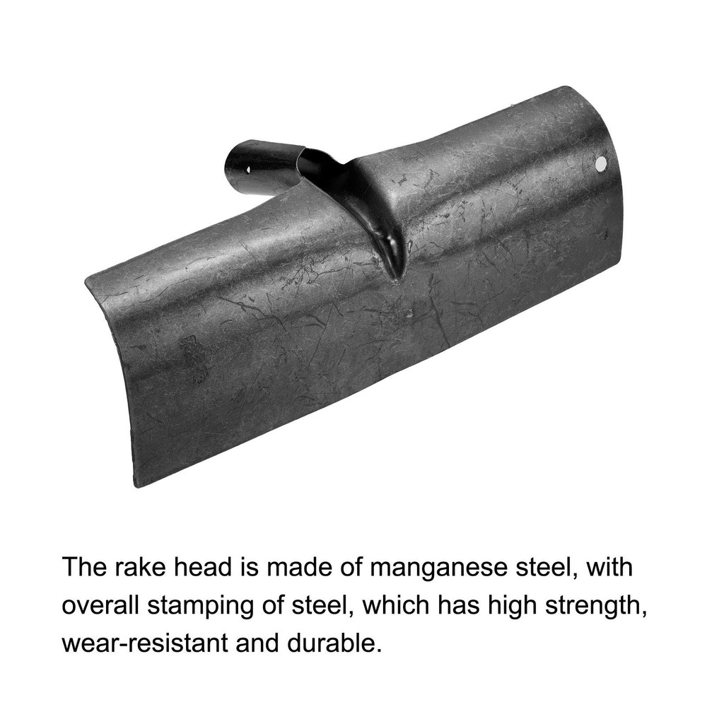 Farm Scraper Rake Head Galvanized Manganese Steel without Handle Black