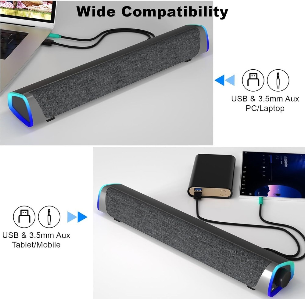 USB Powered Computer Speakers with Switch/
