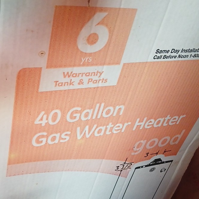 GE 40 Gallon LP Propane Gas Water Heater 32,000 BTU GP40T06AVR10