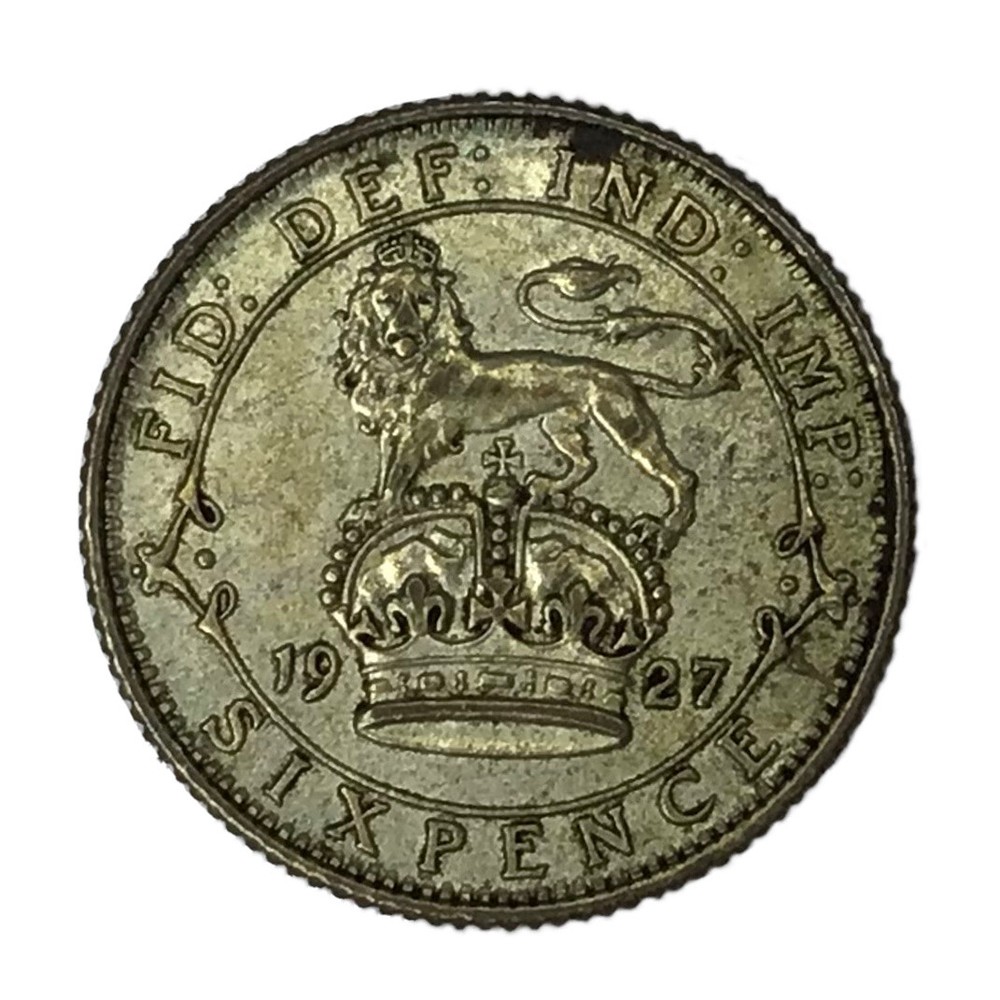 1927 Great Britain 6 Pence AU #