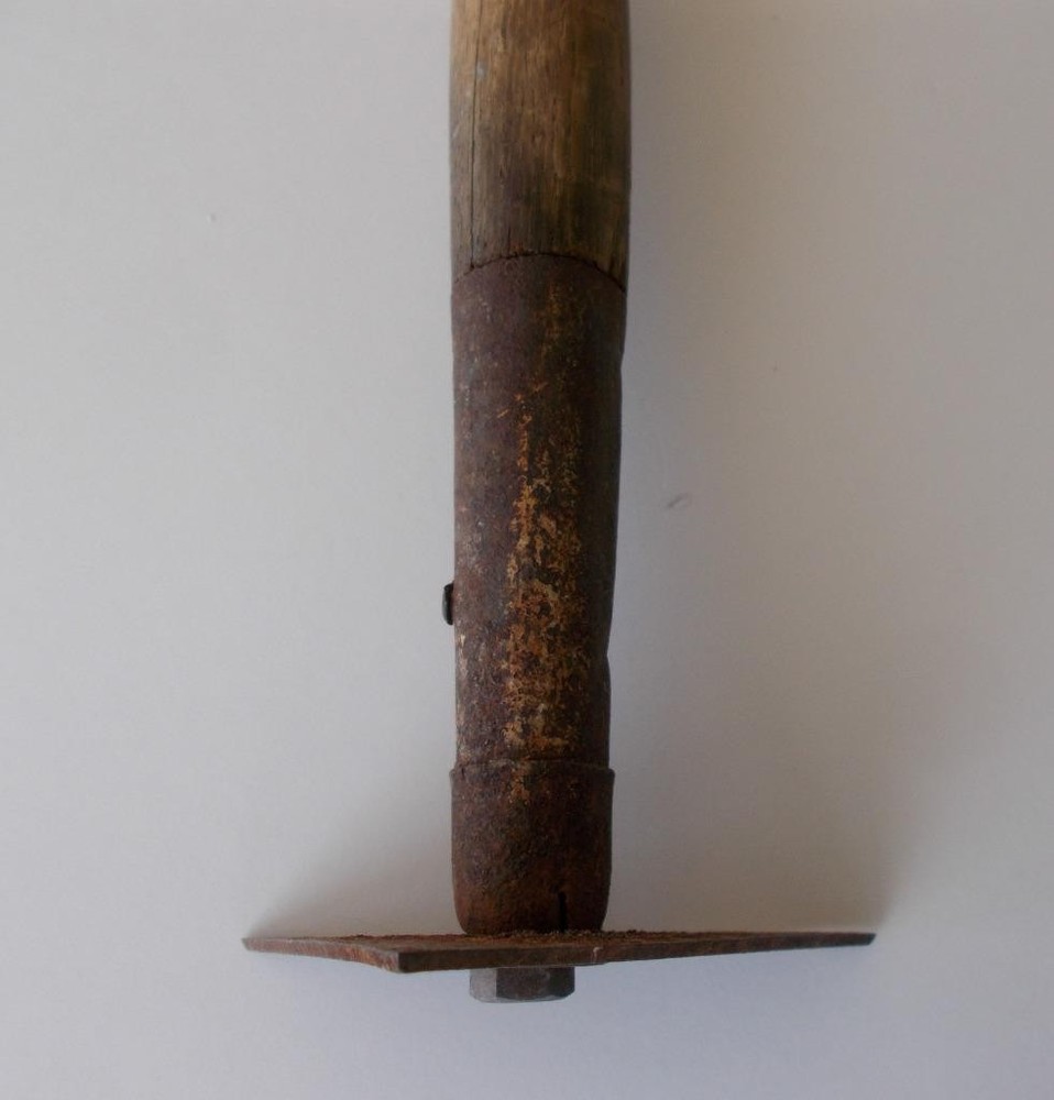 Vintage 18" Long Paint Scraper 4" Triangular Head Wooden Handle