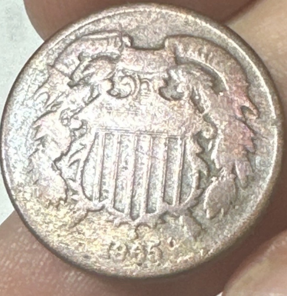 1865 2 Cent US Coin