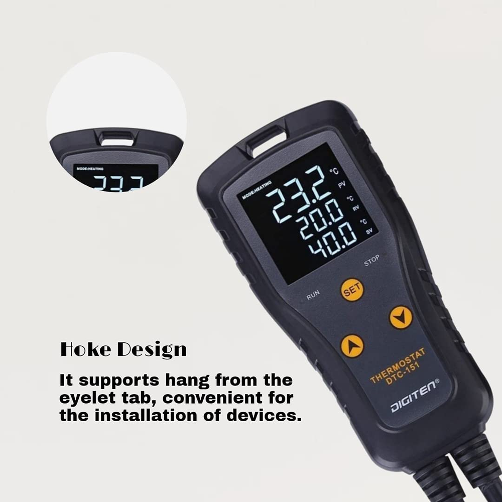 Temperature Controller Heat Mat Thermostat Outlet DTC151 Digital Temperature Con