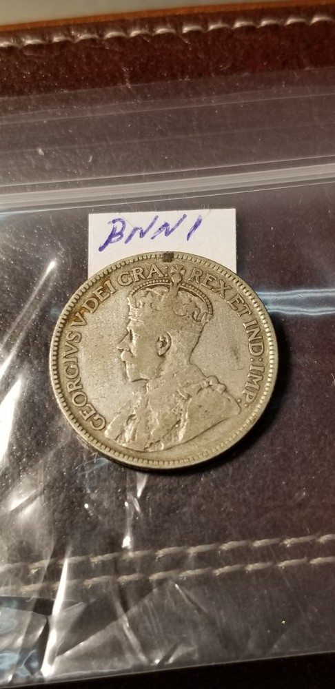 Canada 1935 Silver 25 Cent Coin Idbba1.
