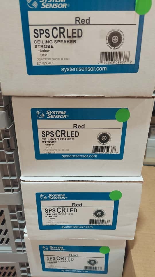 System Sensor SPSCRLED LED Speaker Strobe, Ceiling, Red P10