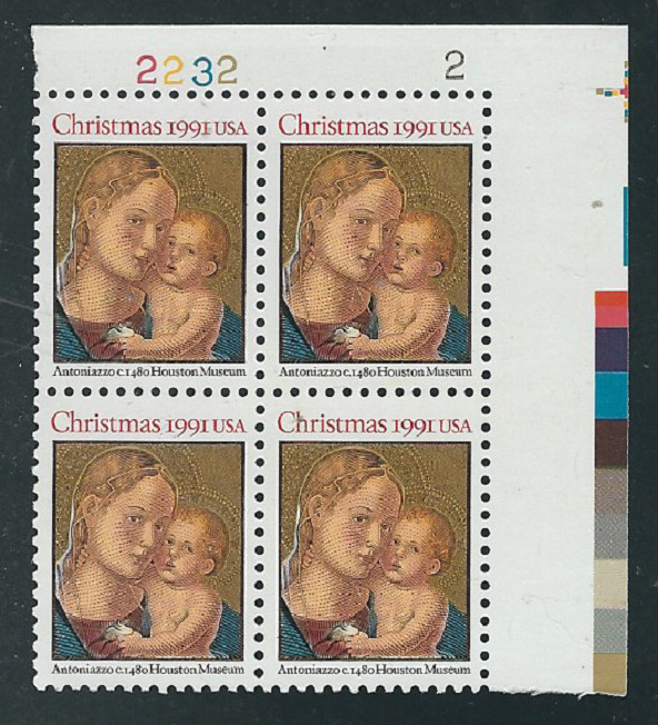 Scott #2578....(29) Cent...Christmas...Plate Block