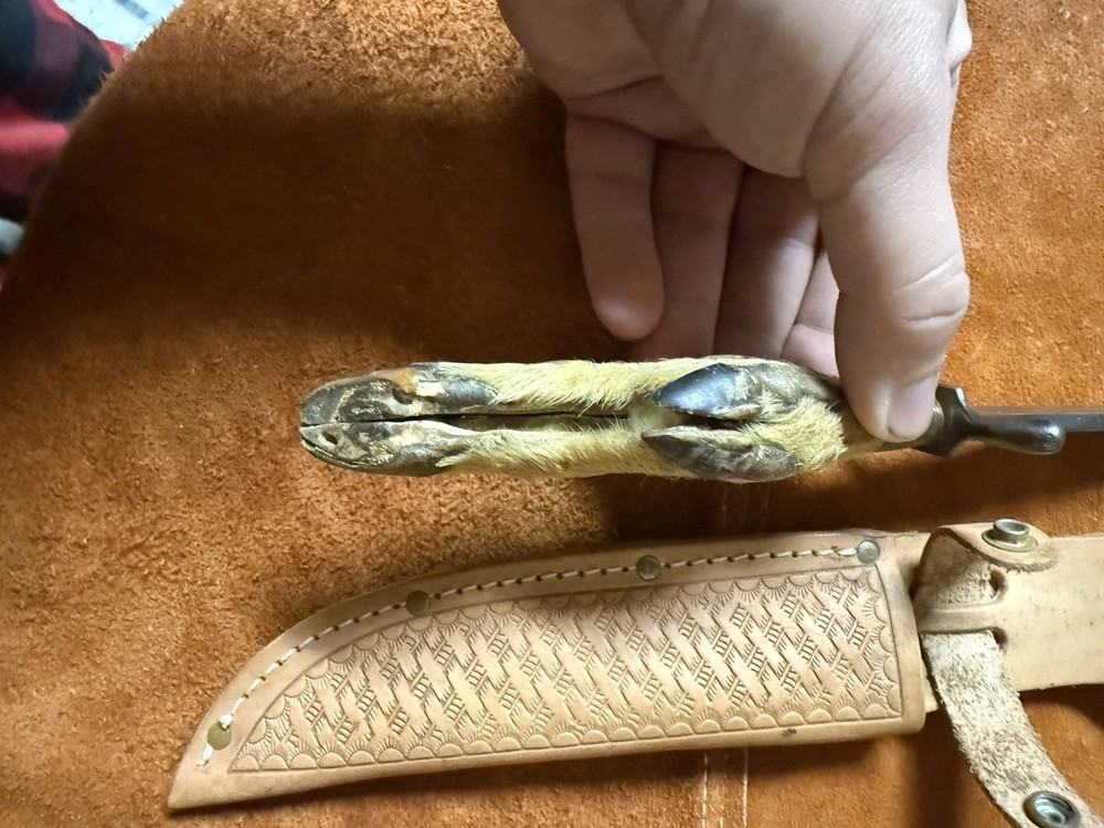 Vintage German stag foot dagger ￼