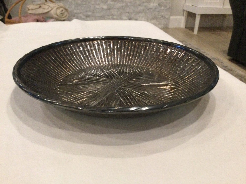 Vintage Gorham Woven Bowl Silver Plate