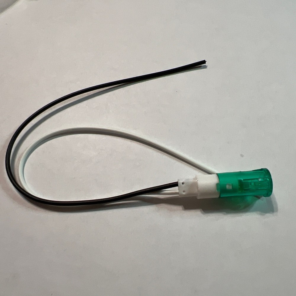 New Green Indicator Light  12V .3W 3/8" panel hole