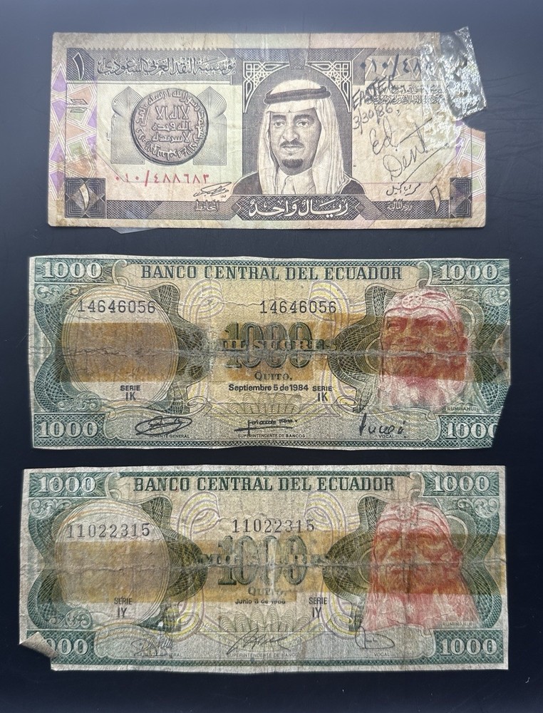 Lot of 8 Problem Banknotes - CHEAP
