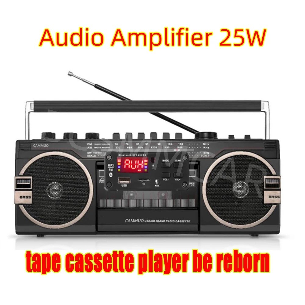 50W Car FM Radio Module Bluetooth Speaker MP3 Decoder Board USB TF FM Player