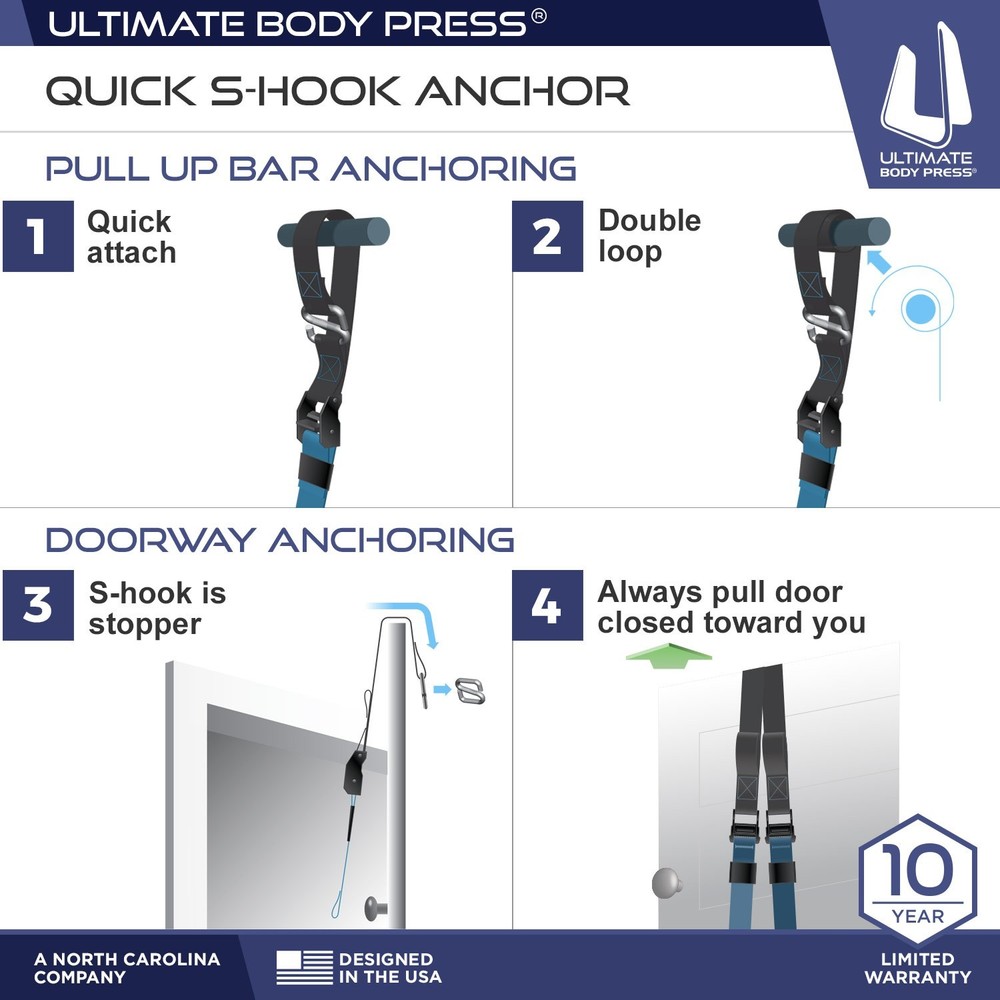 XL Doorway Pull Up Bar and Strap System