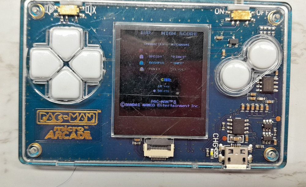 Micro Arcade Pacman, Multi hanheld micro game console used conditon tested works