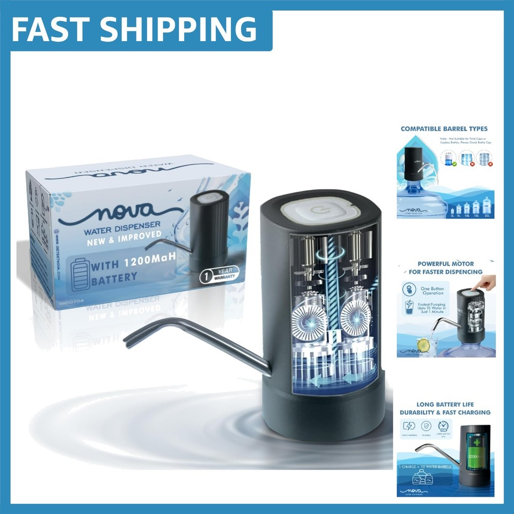 Safe and Easy GetSetNova Water Pump - Compact Dispenser for Home & Office