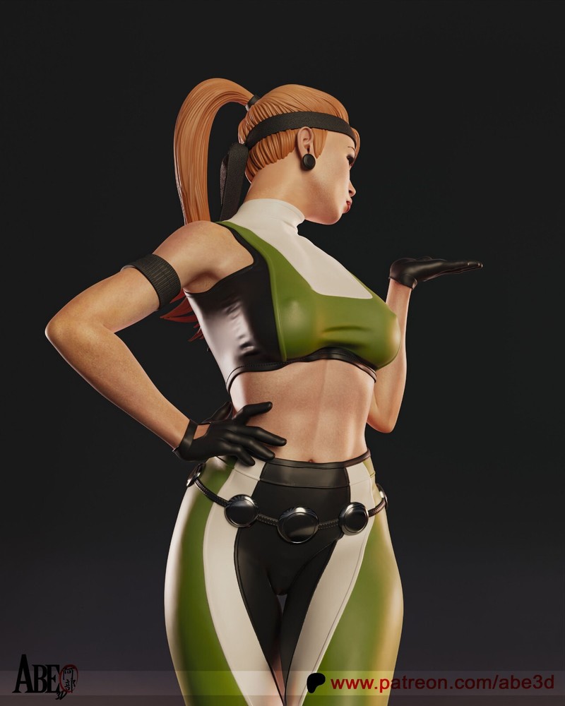 Sonya Blade (MK) Statue 3D Print Unpainted/Unassembled