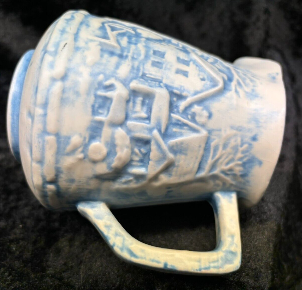 4-1/2" Ceramic Creamer/Pitcher Signed LJM 1981
