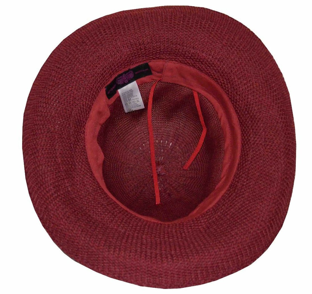 Angela & William Women's Polyester Raffia Adjustable Upturn Hat