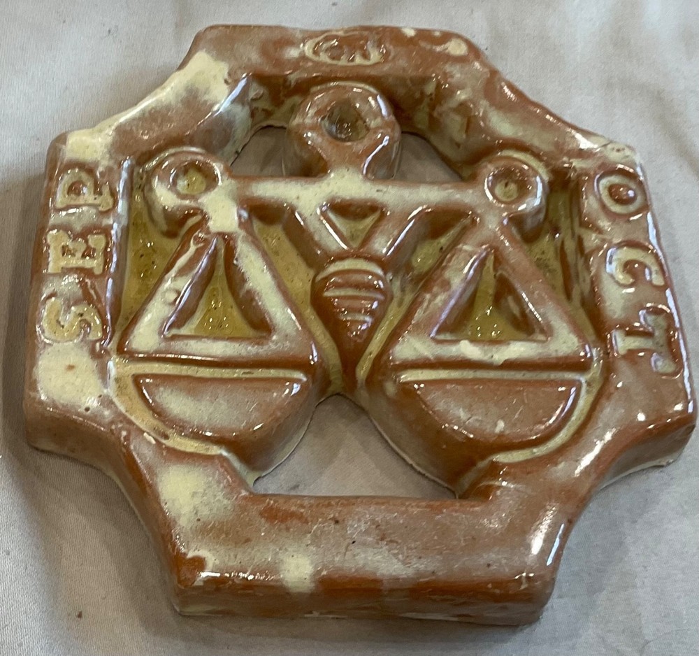 Mercer Moravian Zodiac Tile October  Libra tile
