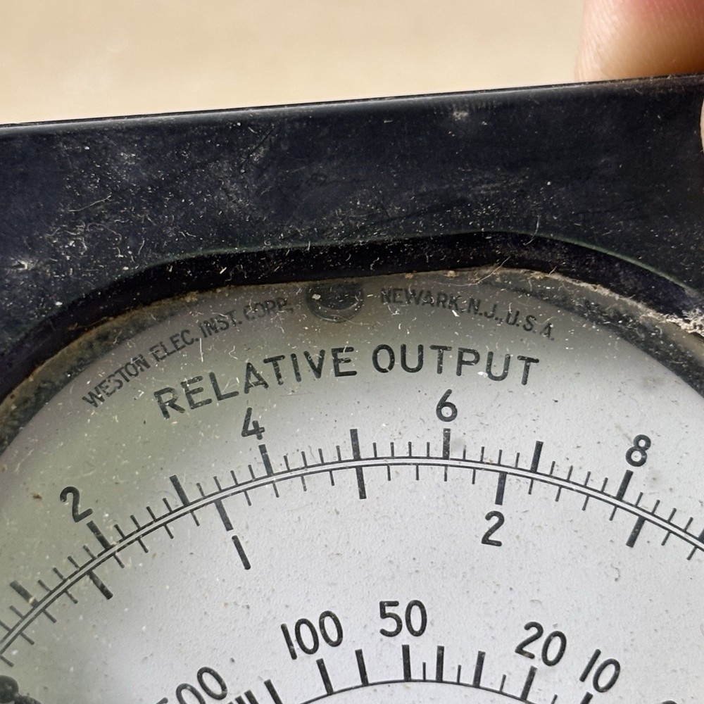 Weston Electrical Mod 301 Panel Meter Gauge Relative Output 0-8 & Microns 0-500