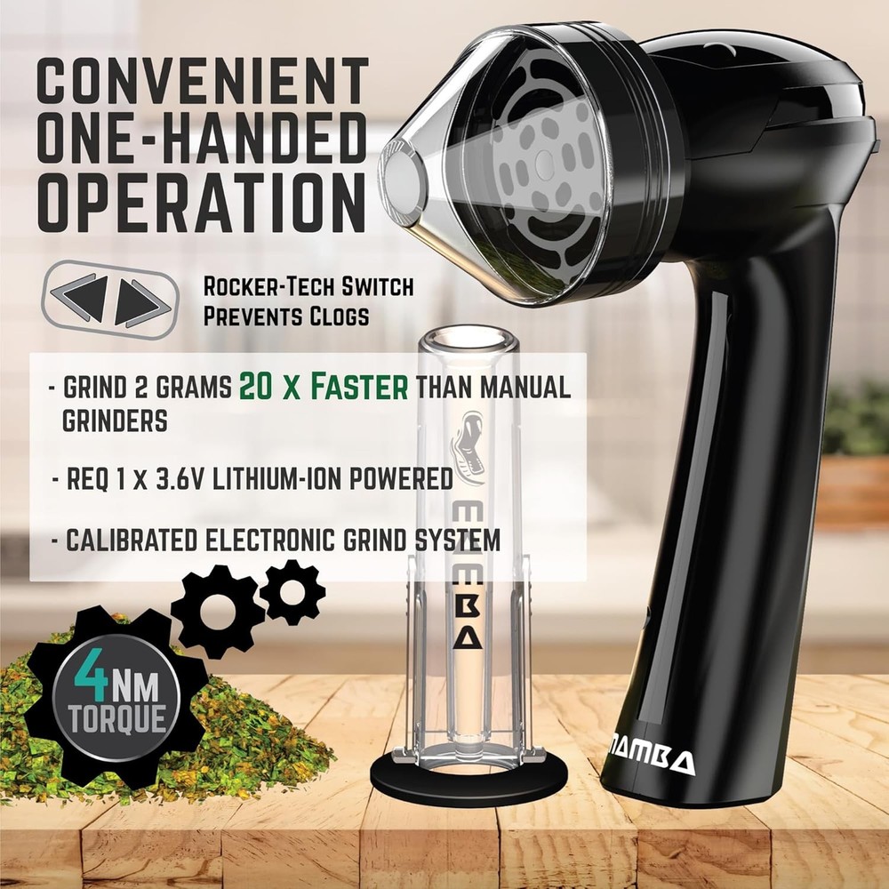 Loader XL 2g Black USB Electric Herb Grinder