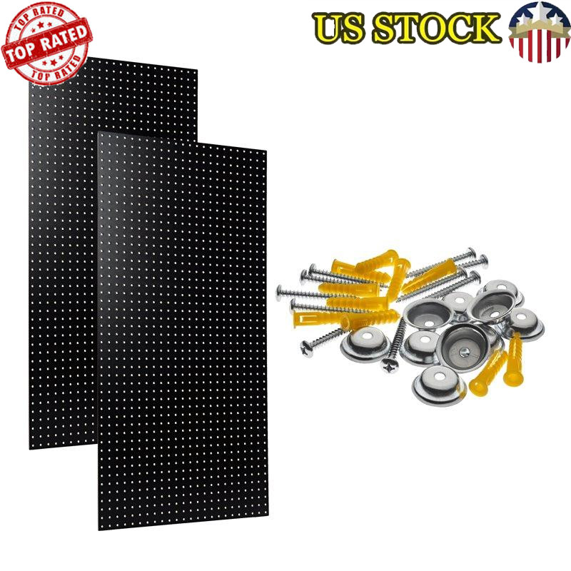 24x42in Pegboards High Density Fiberboard Storage Solution W/ Mounting Hardware