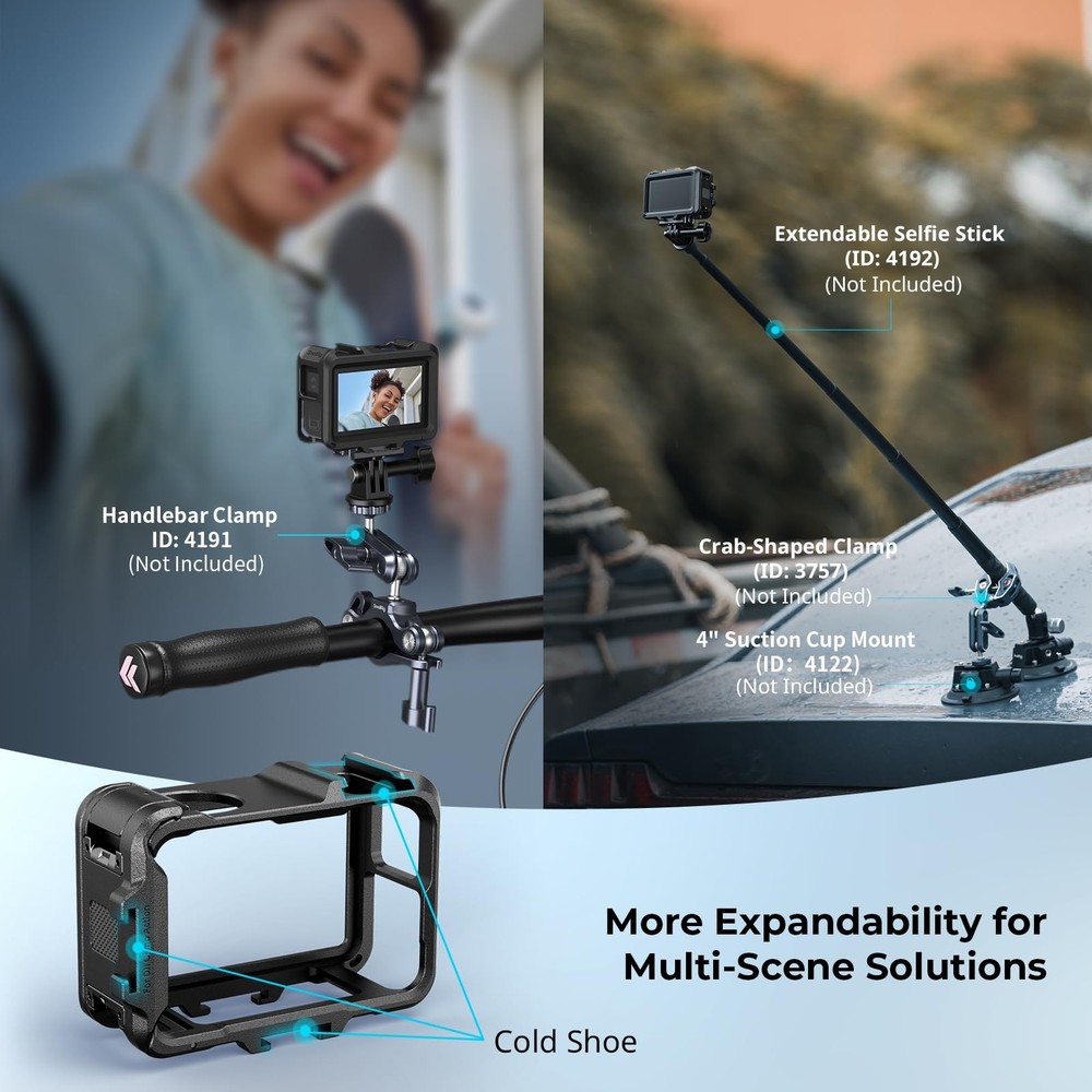 SMALLRIG Action 5 Pro 4 3 Cage for DJI, with Black