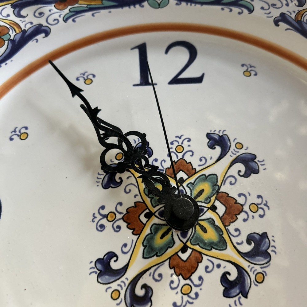 Sur La Table Deruta Ceramic Clock Italy Works