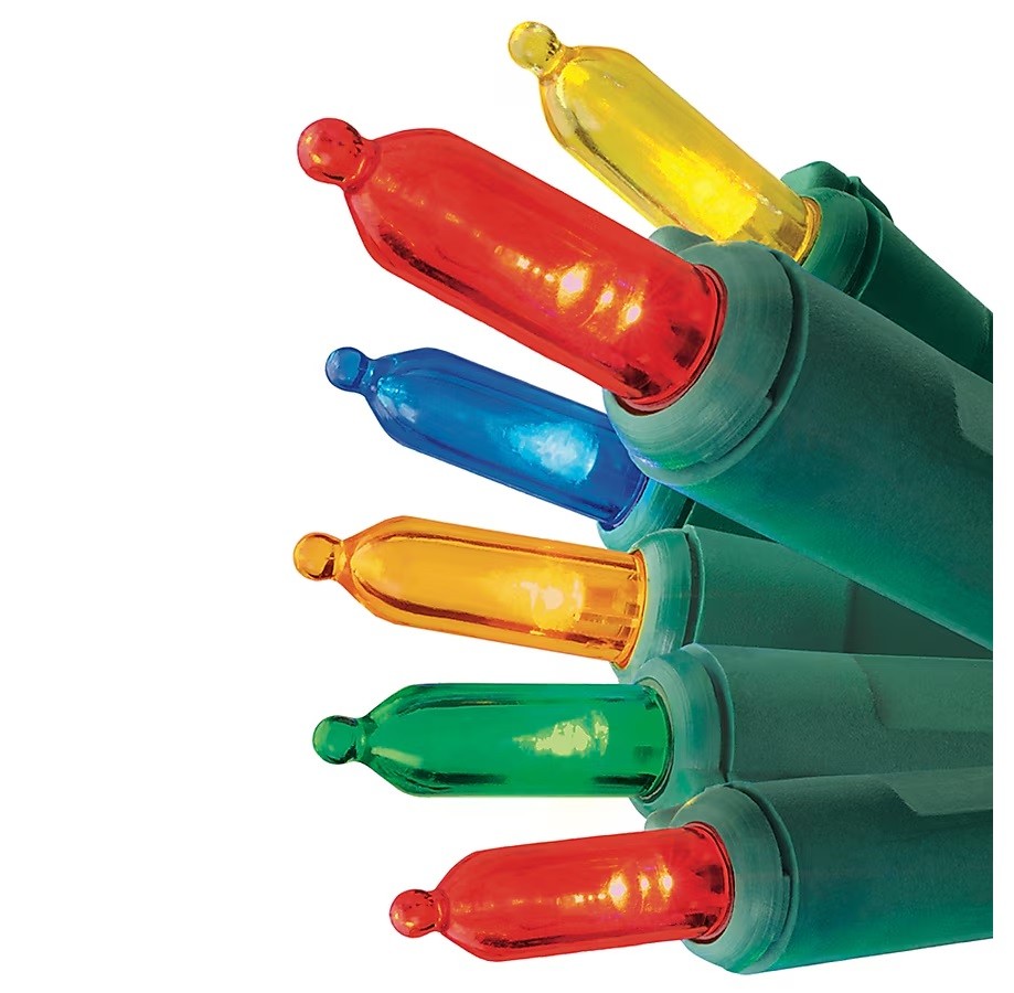 GE StringALong 300 Miniature String Lights Incandescent Christmas Lights Multi