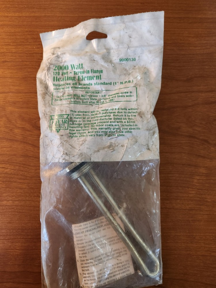 2000 Watt Screw-in Flange Heating Element 9000130