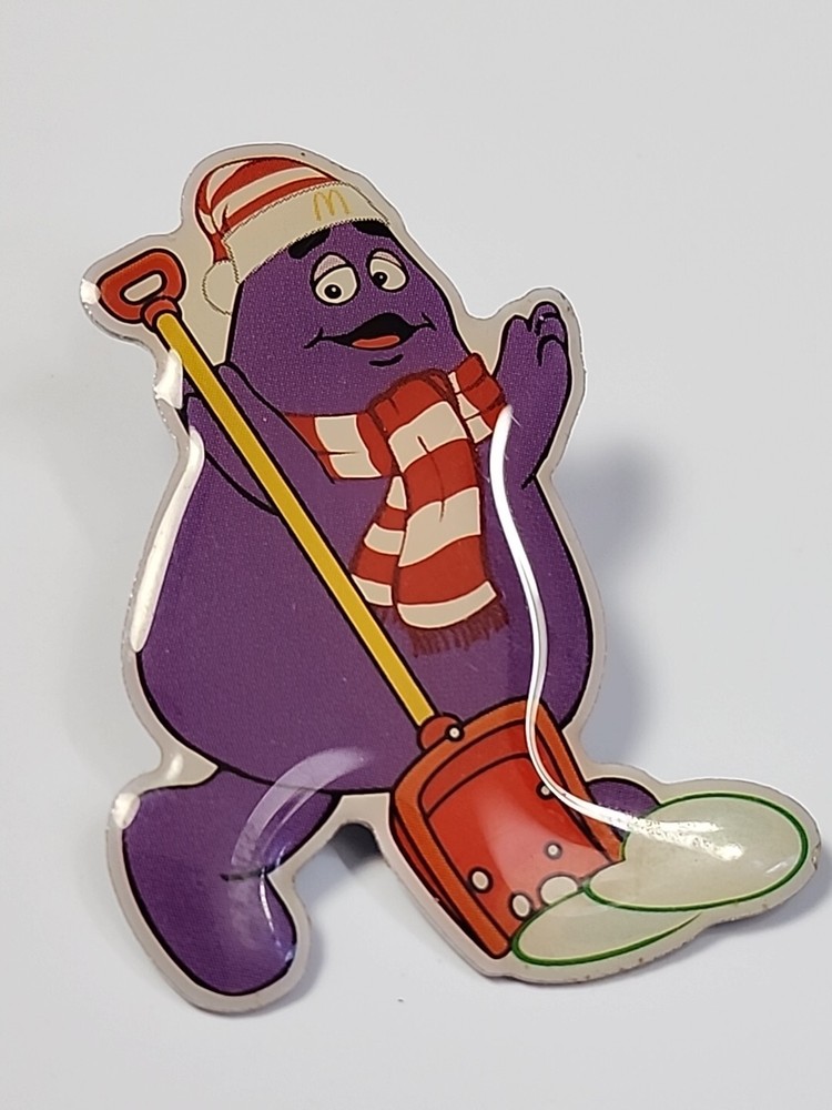 McDonald's Lapel Pin Grimace With Snow Shovel